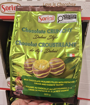 Sorini Chocolate Crunchy Pistachio Pralines - 1 x 600 Grams